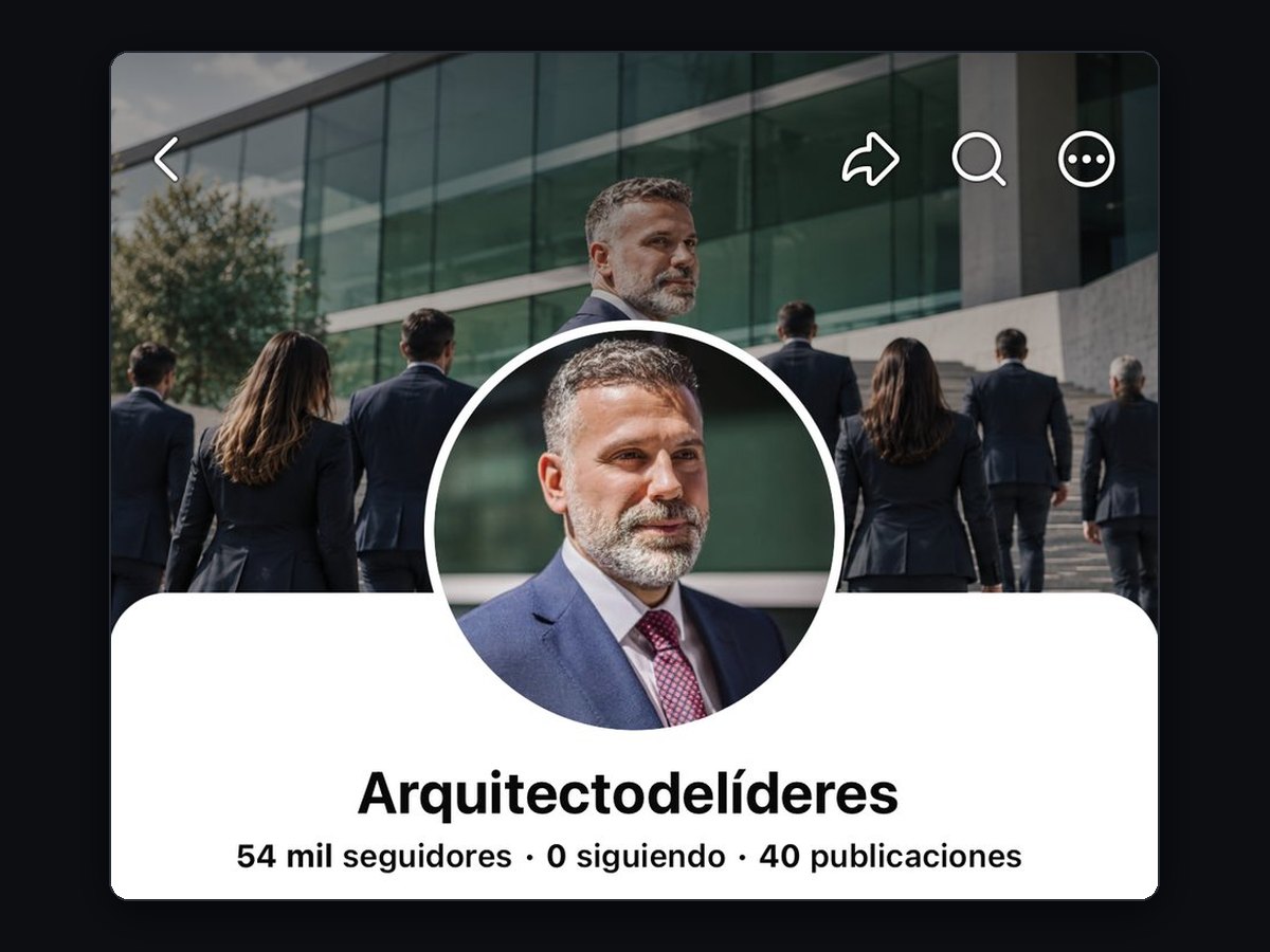 Perfil de Arquitecto de Líderes con 54 mil seguidores